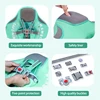 Baby Pool Swimming Float with Canopy Non-inflatable Soft Waterproof Sunscreen Swim Ring Trainer Float for -3-24 Months Water Toy 4