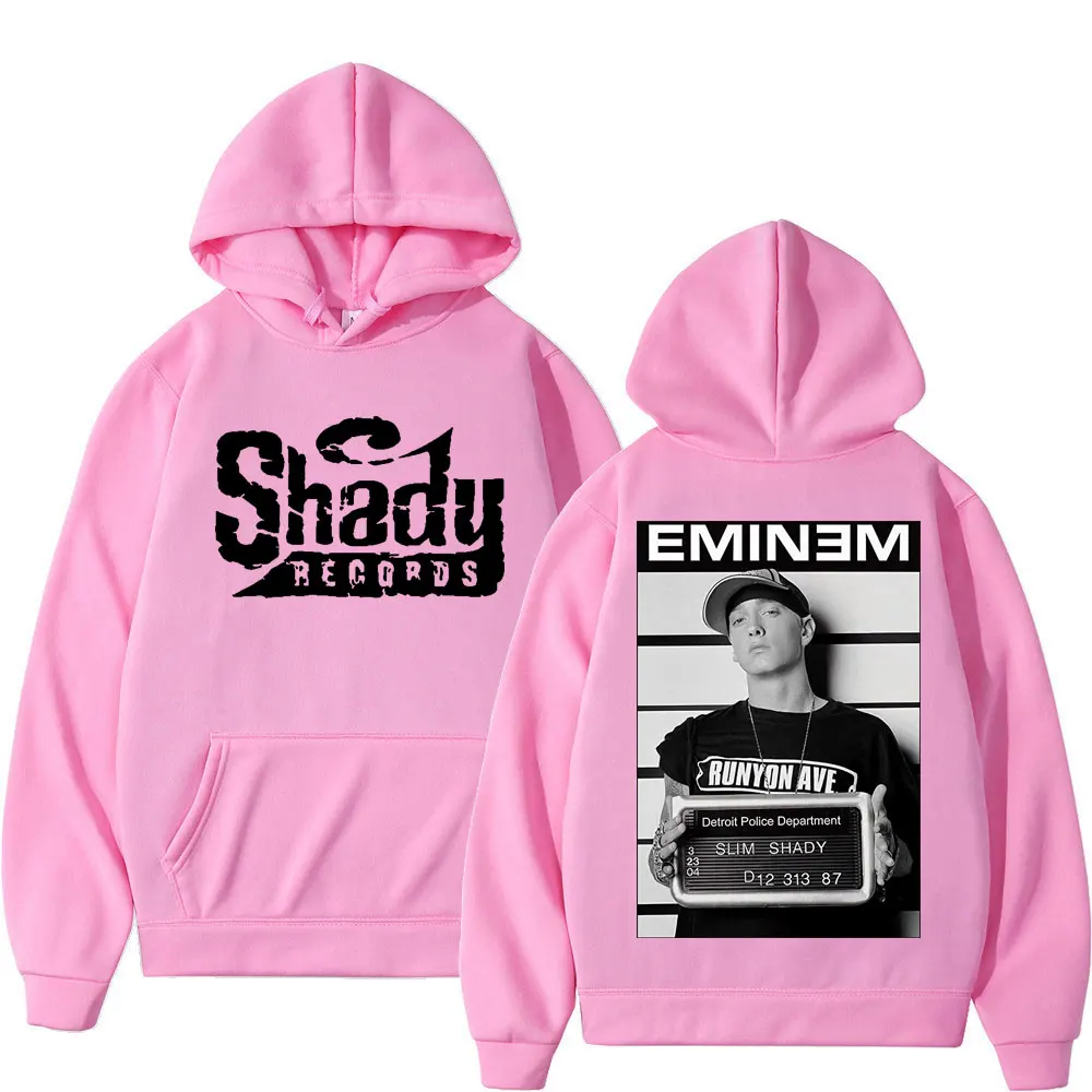 Sudadera con capucha de rapero Eminem para hombre y mujer, ropa de calle con estampado de doble cara, estilo Hip Hop Vintage, de gran tamaño, a la moda