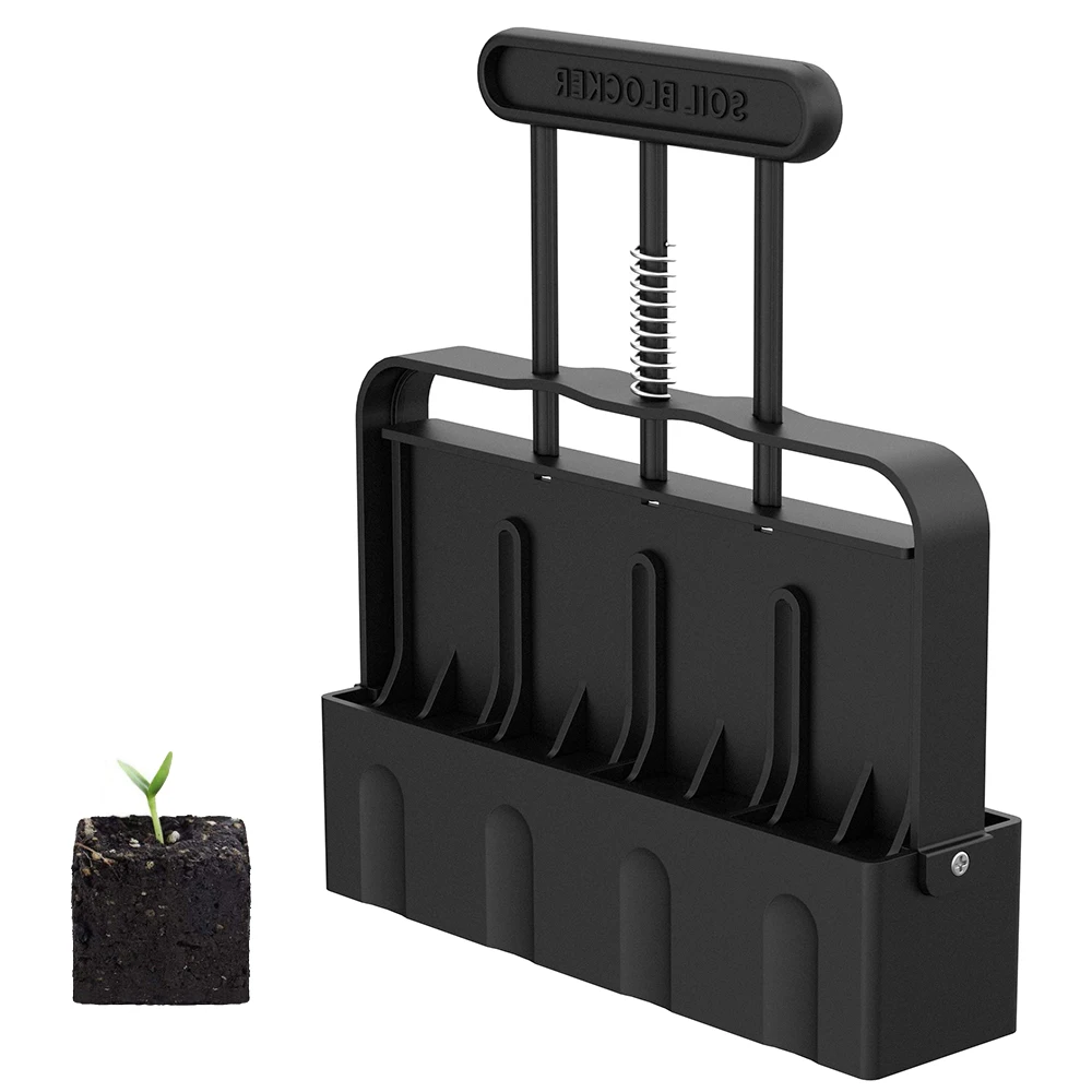 Soil Block Maker Quad Soil Blocker Comfort-Grip Handle 2 Inches Blocking Tool Seedlings Garden Tools soil block maker