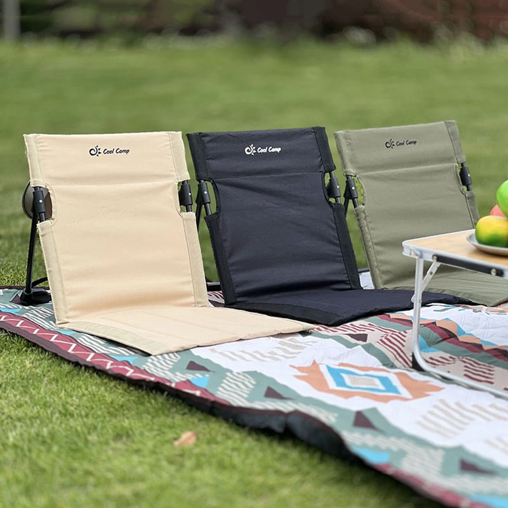 Outdoor Camping Folding Back Chair Garden Single Lazy Chair Backrest Cushion Portable Foldable Picnic Backchair Beach Chairs