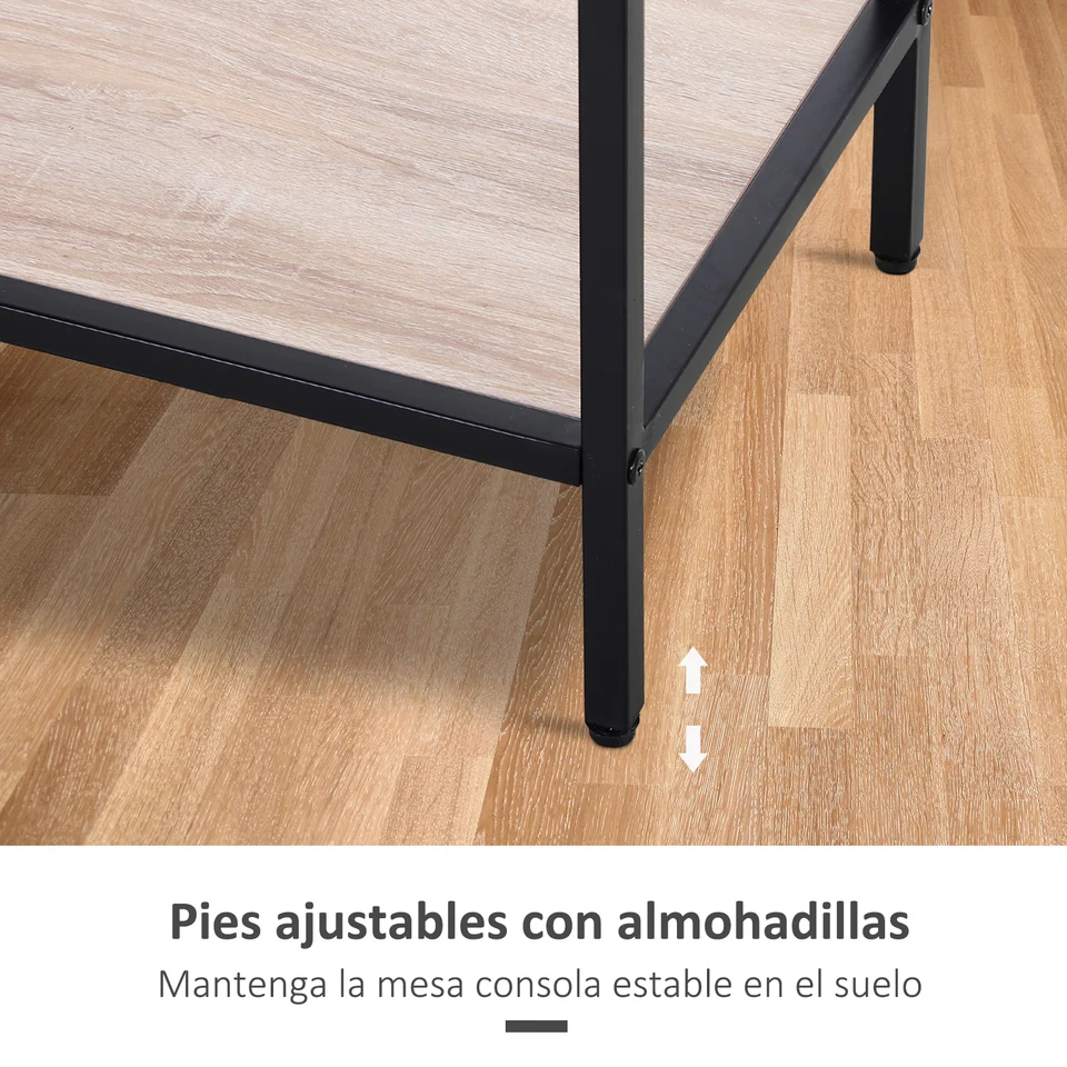 HOMCOM Tavolo Consolle Con 2 Cassetti E 2 Mensole, Mobile Da Ingresso E Soggiorno In Mdf, 100x30.5x80cm, Bianco | Leroy Merlin