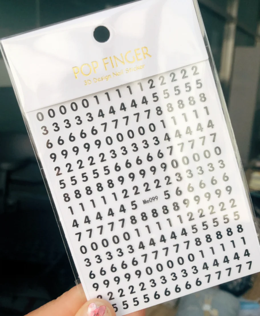 Nail Stickers Roman 26 Alphabet Letter Number Uppercase