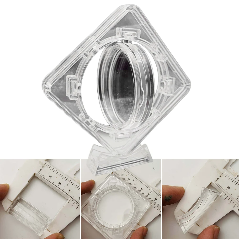 

1PC 4cm Commemorative Coin Protection Box Acrylic Coin Display Box Transparent Box Coins For Rotating Bracket Storage