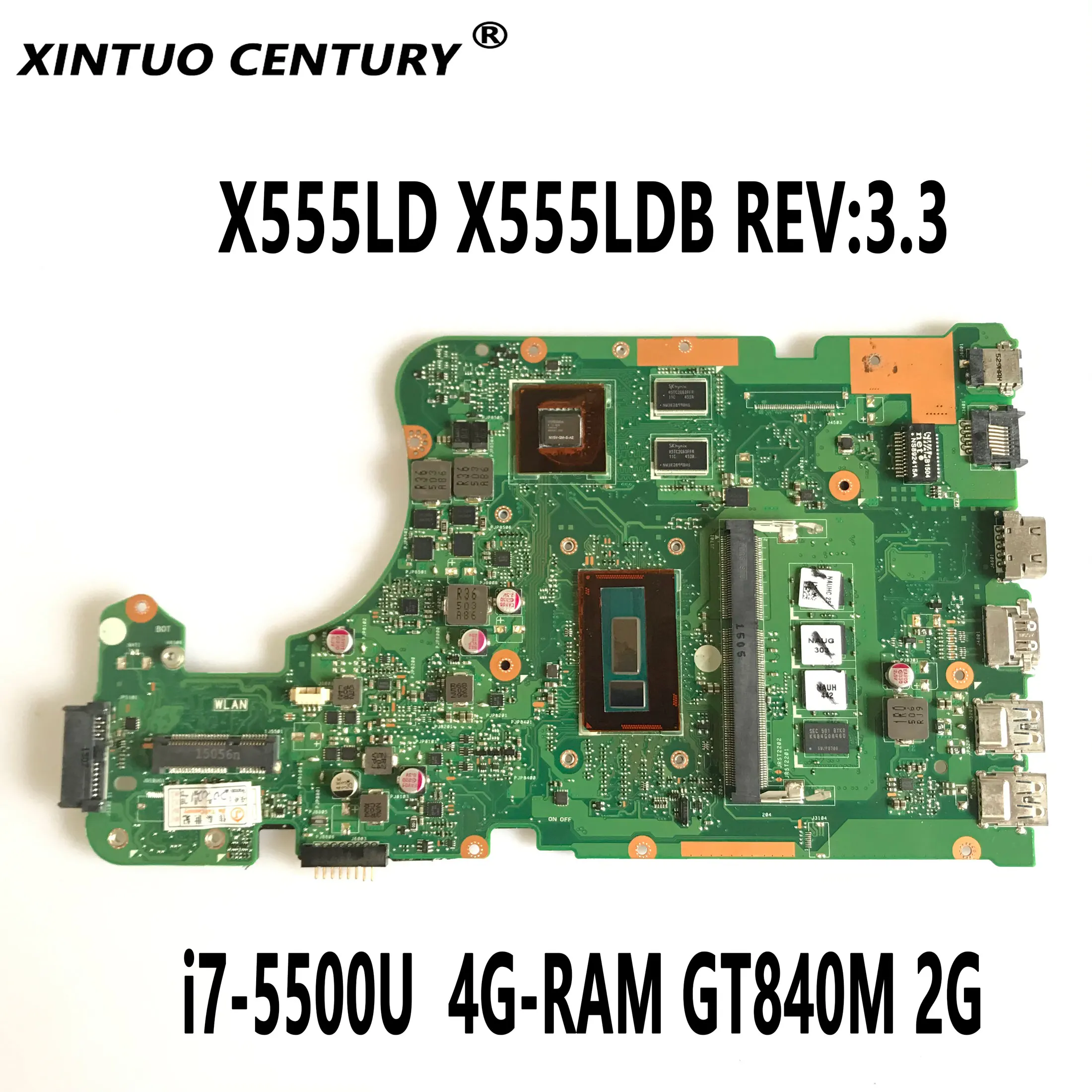 

X555LD X555LDB REV: 3,3 для ASUS F555L K555L A555L X555L X555LN X555LNB материнская плата для ноутбука i7-5500U 4G-RAM GT840M 2G 100% тест