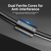 สาย VGA Vention 3+6 1.5ม. 2ม. 3ม. 5ม. 20ม. สายถักป้องกันสัญญาณรบกวน VGA to VGA สำหรับ HDTV พีซี แล็ปท็อป กล่องทีวี โปรเจคเตอร์ จอภาพ 2