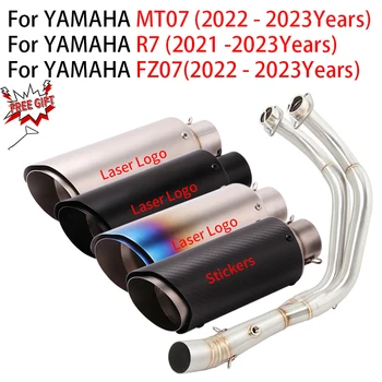 For YAMAHA R7 MT07 FZ07 MT FZ 07 2021 - 2023 Motorcycle Yoshimura Exhaust Escape Full System Moto Modify Muffler Front Link Pipe