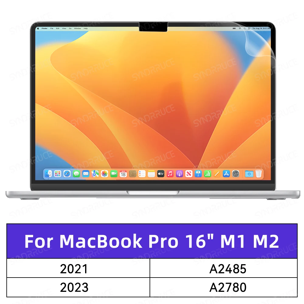 מגן מסך עבור MacBook כל הדגמים Air 13 M1 M2 Pro 13 14 15 16 Touch Bar Max Cover HD Film Soft Guard אביזרים
