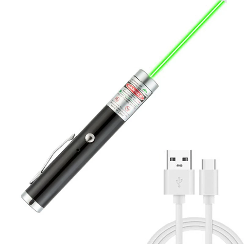 

Green Powerful Red dot laser Pointer- USB High Powerful Built-in batteries Laser View Continuous Line Focus Red dot Combination