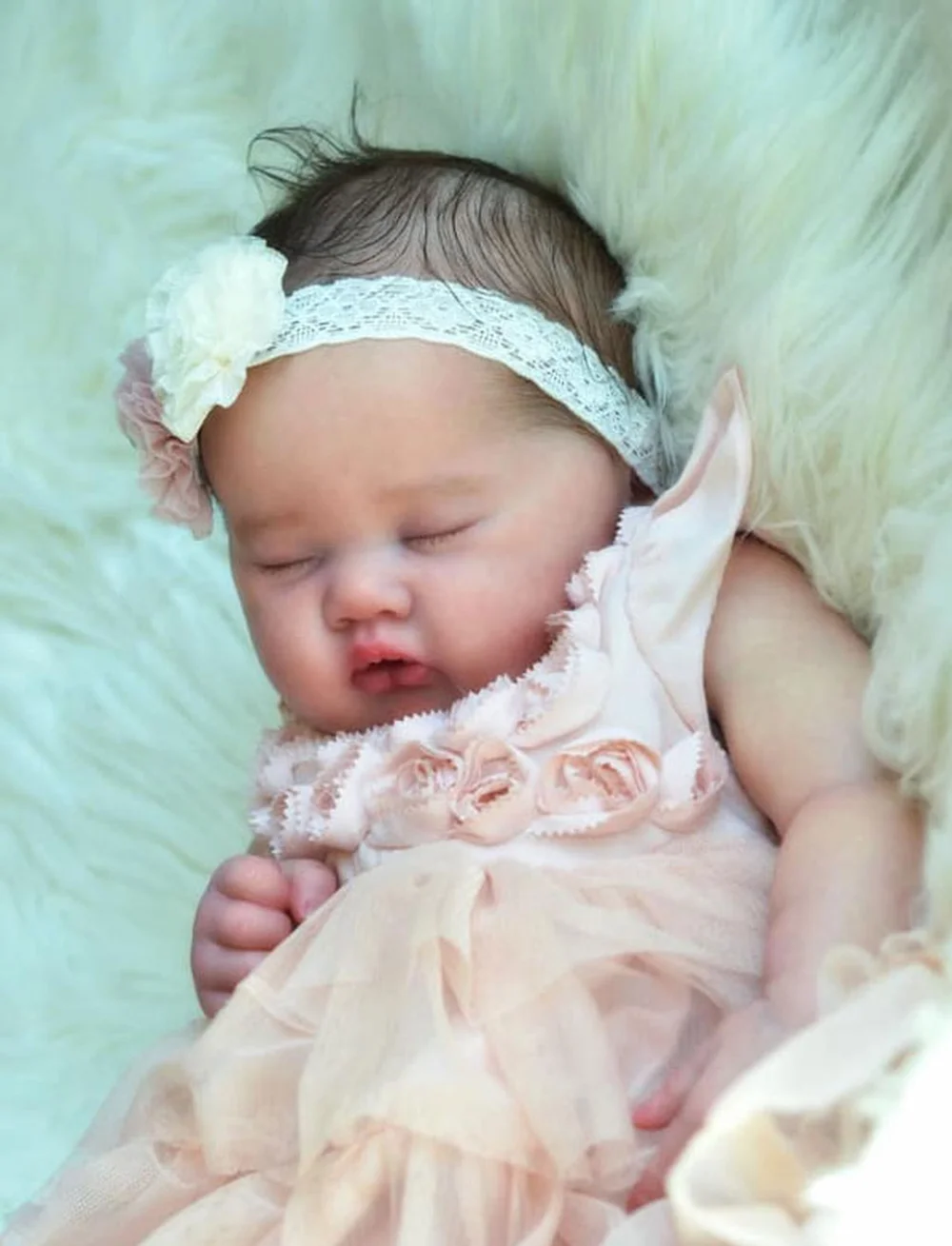 

20inch Reborn Doll Kit ASHIA Newborn Sleeping Baby Lifelike Soft Touch Unpainted Unfinished Doll Parts with Cloth Body