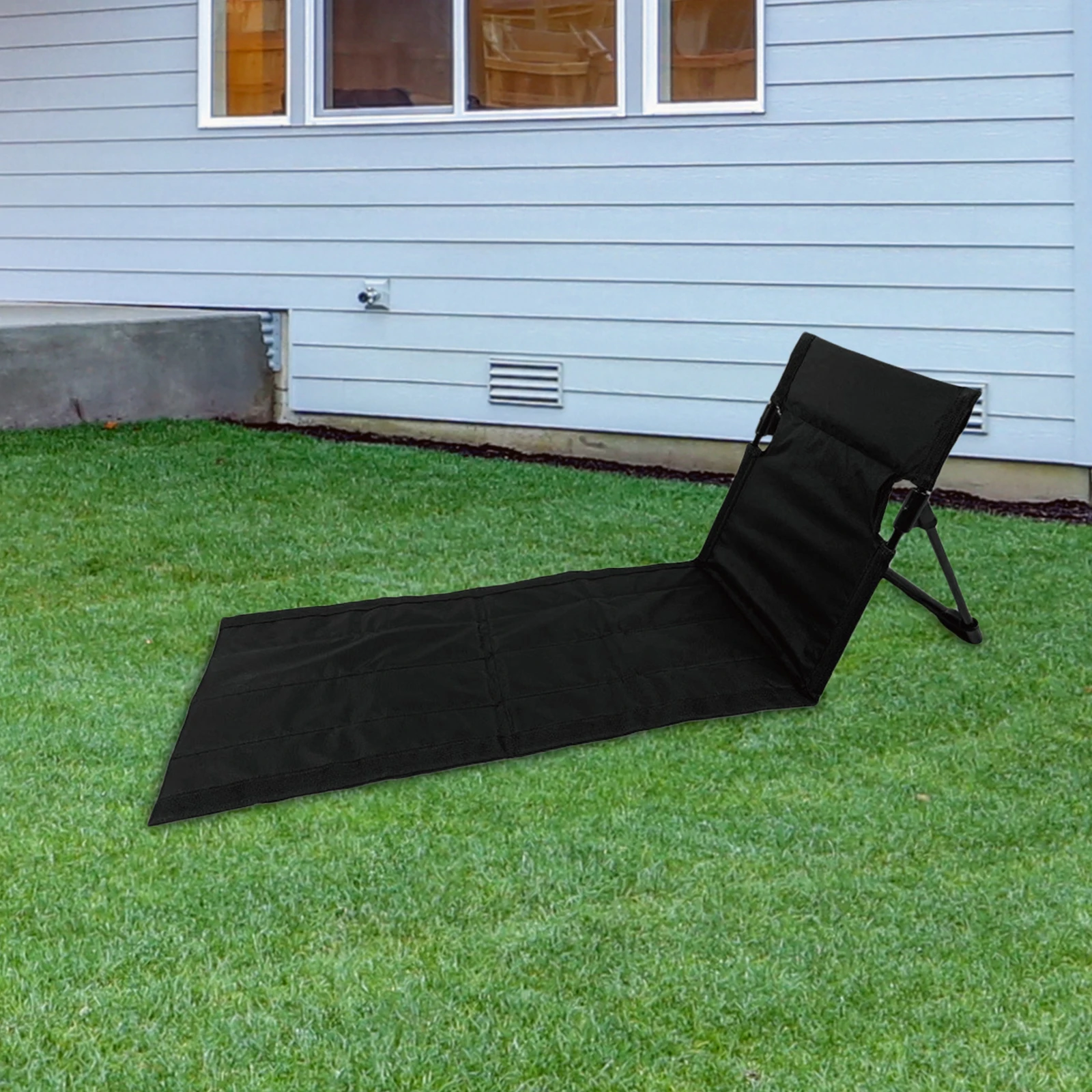 Floor Chair with Back Support Portable Camping folding chair for Lawn Fishing Hiking Bleacher Cushion Seat Pad Outdoor Concerts Yard