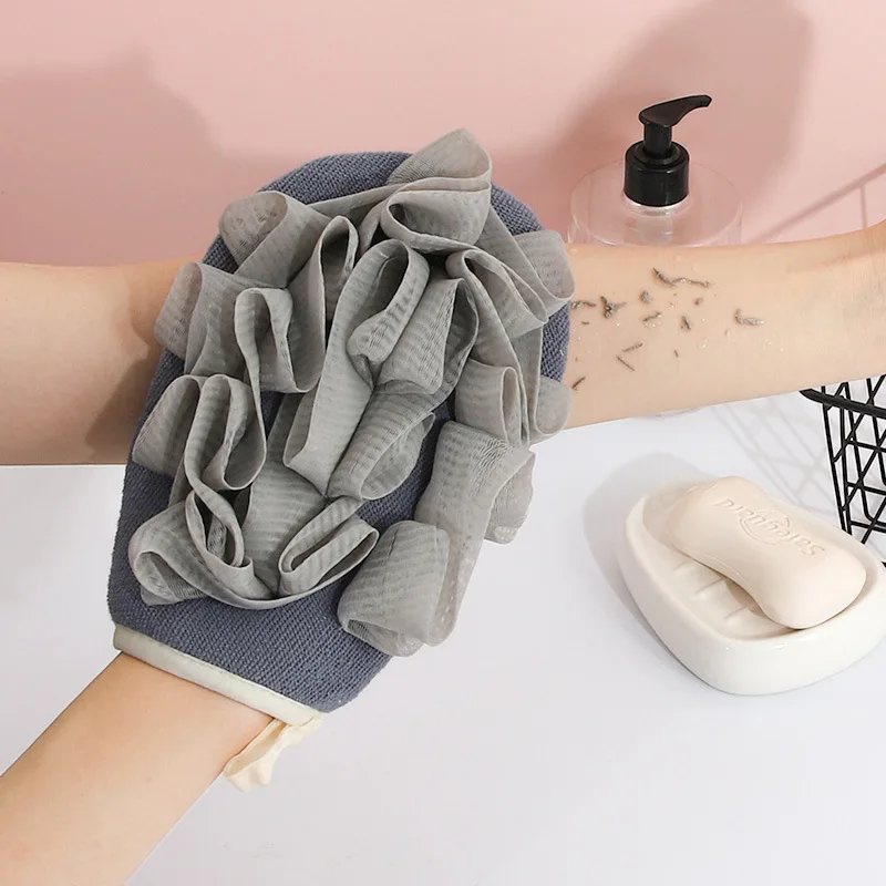 Description Picture 6 of item2 in 1 Skin-Friendly Floral Bath Ball Bath Mitt, Double-Sided Spa Scrub, Remove Dead Skin, Fragrance-Free, Bathroom Accessories