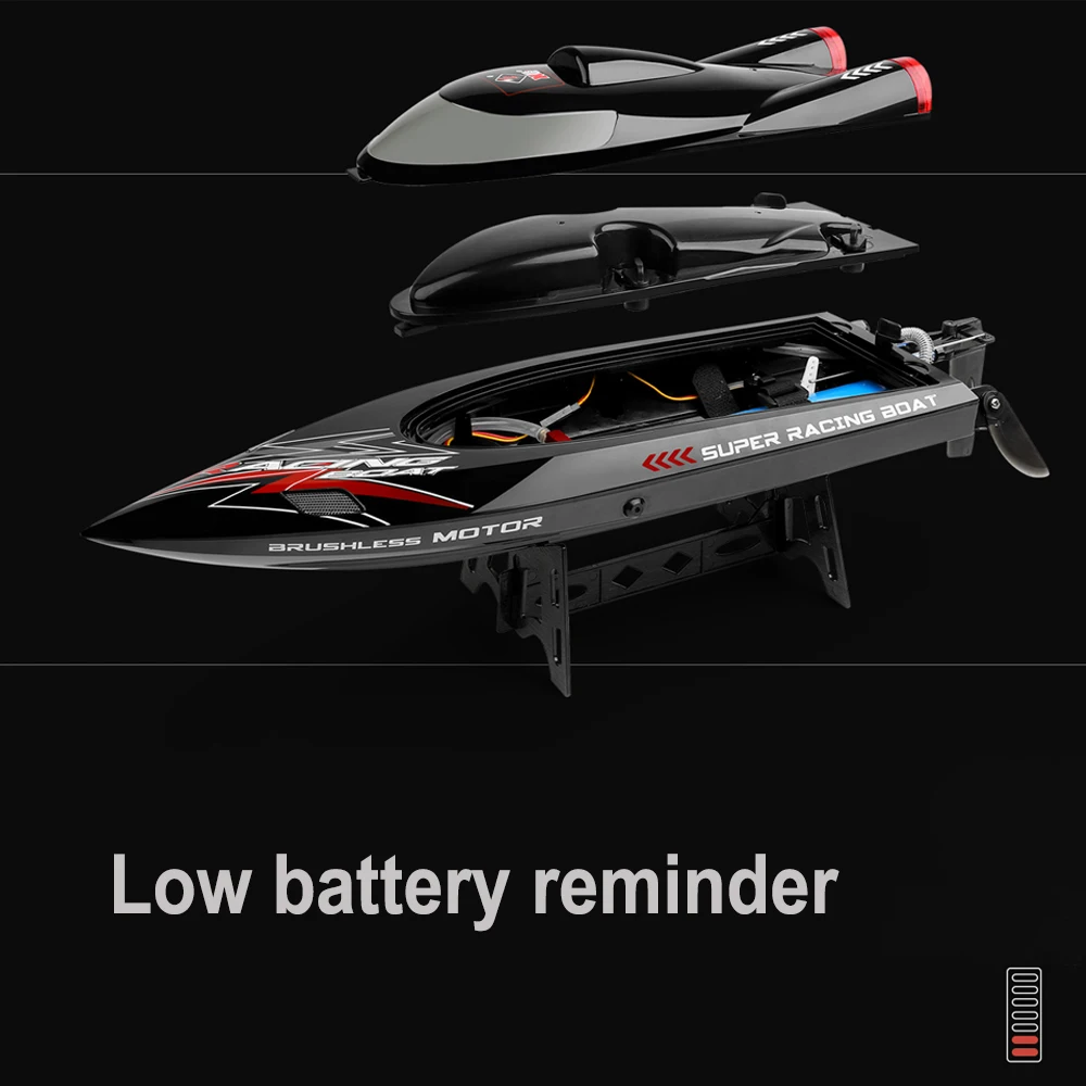 MG[ready stock]Wl915-a Rc Boat Brushless 45km/h High Speed Boat Full