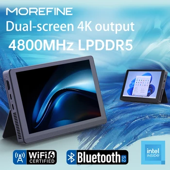 MOREFINE 12th Gen Intel N100 7 Inch Mini PC Windows 11 WiFi6 BT5.2 16GB/2T Touch Screen 4K Tablet PC 3600mAh Mini Desktop Host