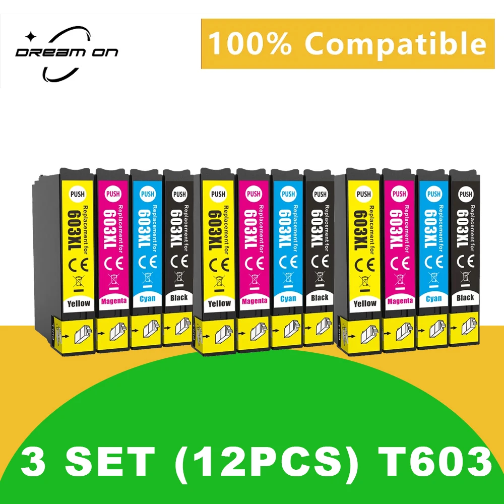 

For 603XL T603 T603XL E603XL 603 XL compatible ink cartridge for Epson XP-2100 XP-2105 XP-3100 XP-3105 XP-4100 XP-4105 WF-2810