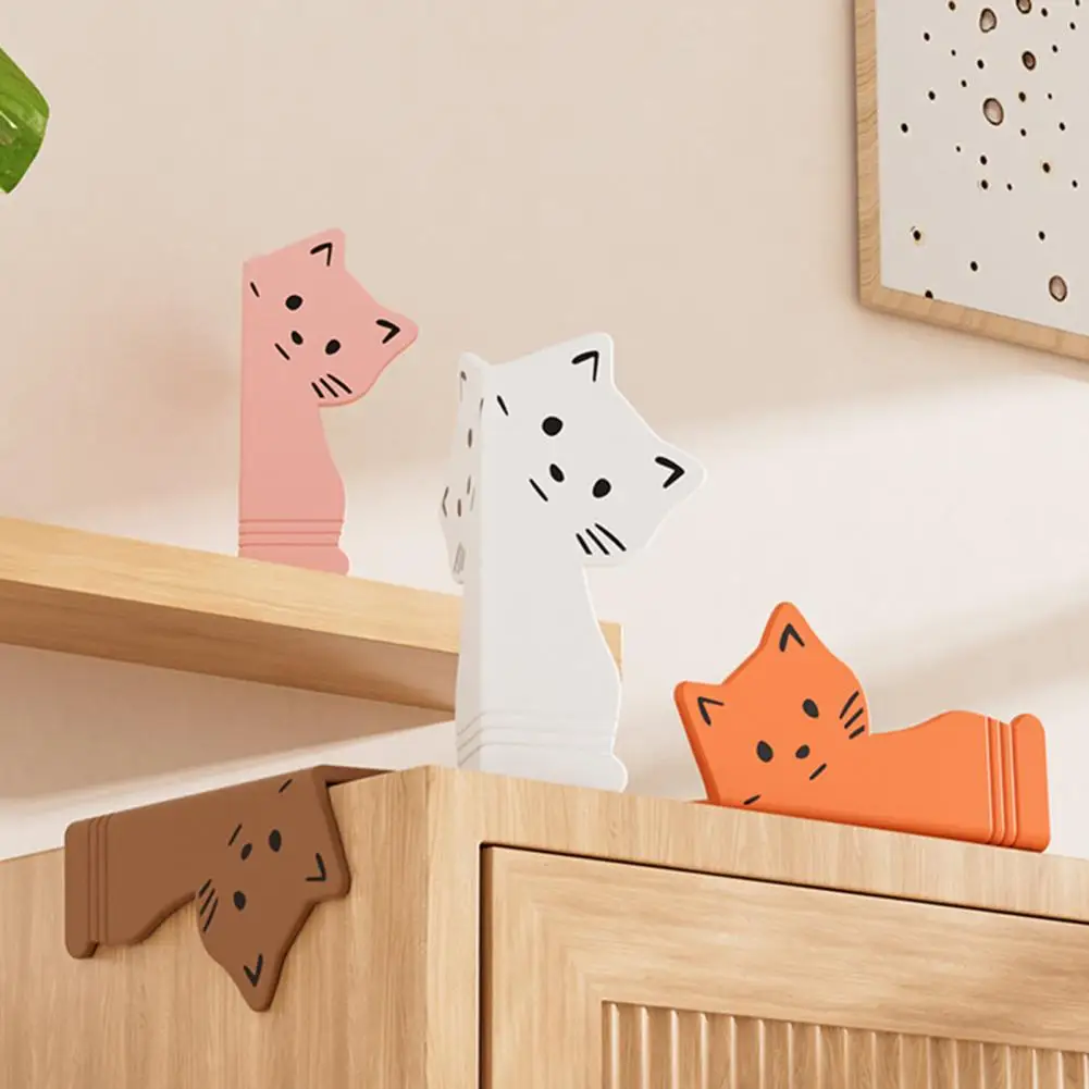 10cm Cat Silicone Anti-Collision Pad Safety Corner Protector Thickened Home Living Bedroom Wall Corner Protection Bumper Guard