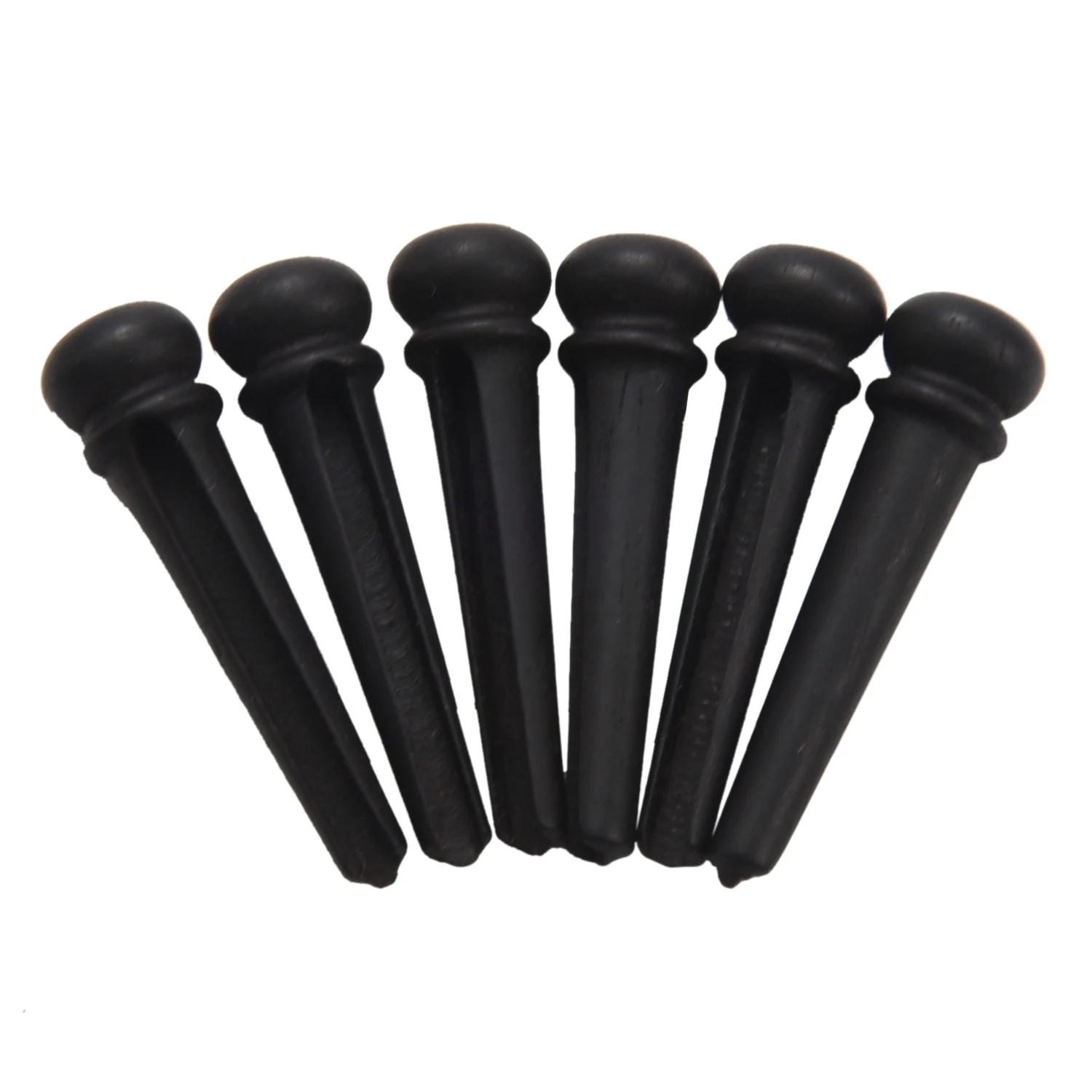 

6 Pcs Guitar Family Natural Ebony Folk Acoustic Guitar Bridge Pins