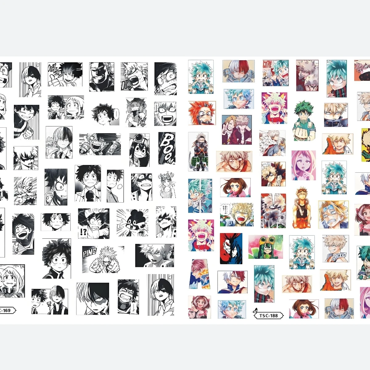 TSC-168 My Hero Academia,deku,Midoriya Izuku,みどりや, Anime 3d Nail Art Stickers Nail Stickers