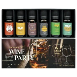 Aromatic Men's Essential Oil Collection - 6x10ml for Diffusers and Candle Crafting (Set)