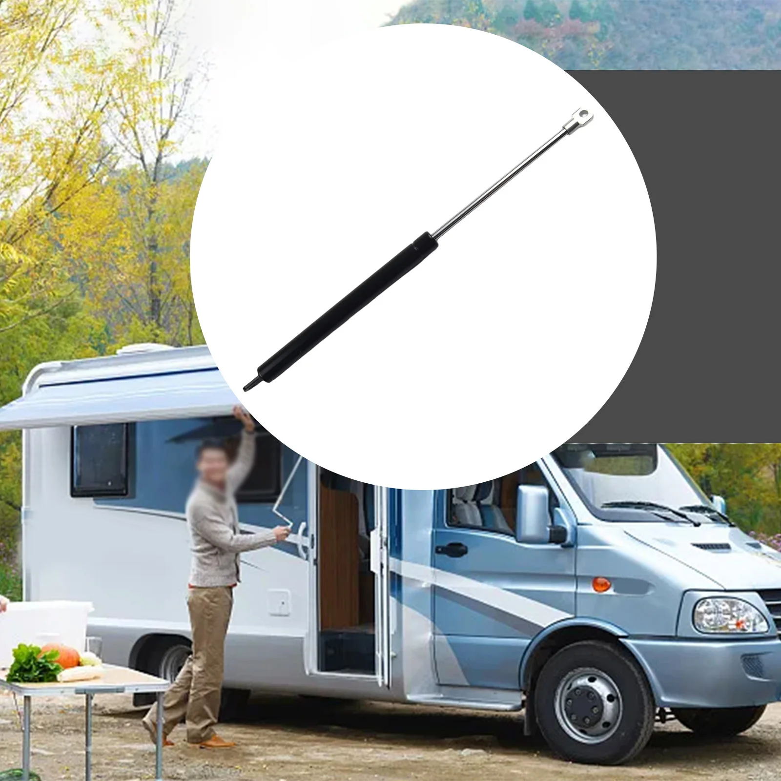 

1 Pair Of Car Black M6 Gas Struts 340mm / ±2 Mm Length Replacement Fit For Caravan Motorhome For Seitz For Dometic Heki 2 E015