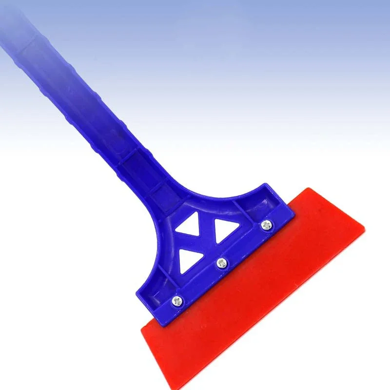 Long Handle Car Window Clean Scraper Soft Rubber Blade Squeegee Wiper Winter Windshield Snow Removal Shovel Tool