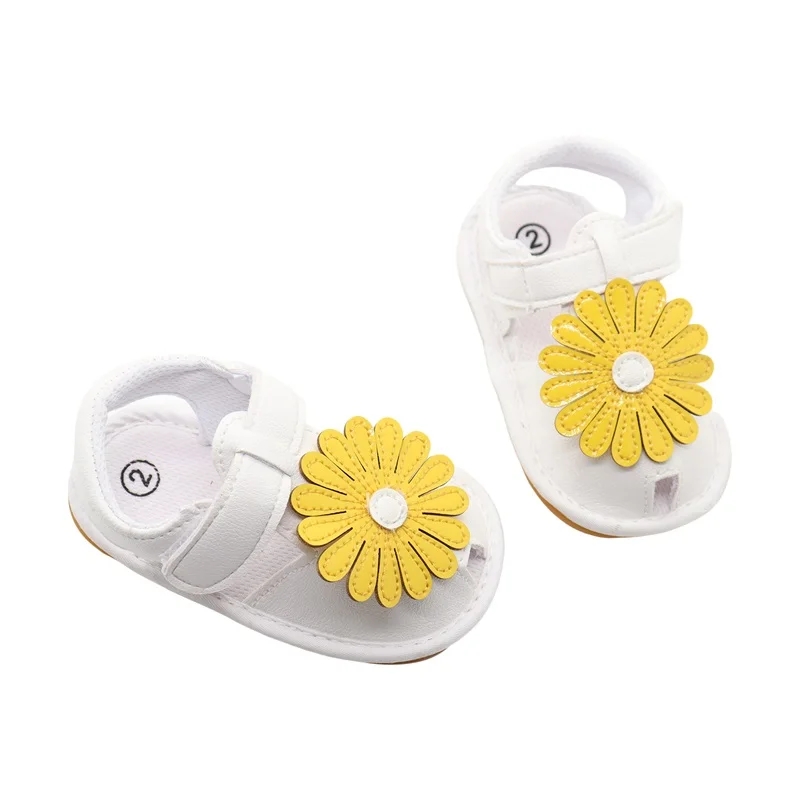 Newborn Baby Girls Summer Sandals Anti-Slip Rubber Sole Open Toe Beach Slipper Toddler First Walker Outdoor Shoes 1