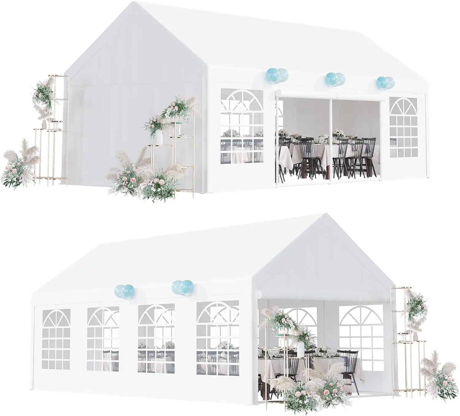 16 x 32 FT Outdoor Tent for Backyard Party Wedding Patio Camping Gazebo Shelter Pavilion Cater Wedding BBQ EventsTentw/Removable