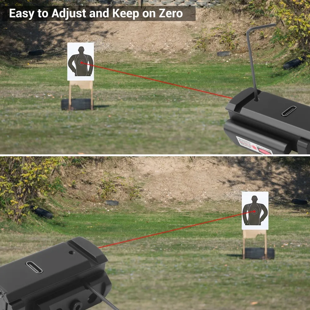 Laser sight tactical red green dot laser sight compact pistol laser sight USB rechargeable gun pointer hunting airsoft accessory 20mm