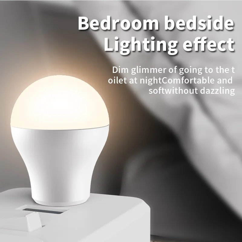 Mini USB Plug Lamp USB Powered Night Light Super Bright Portable Eye Protection Book Light Plug in Small Round