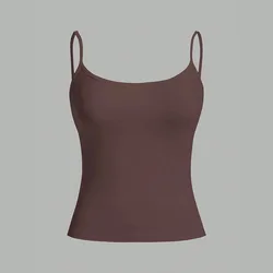 Sky Blue Women's Slim Tank Top - Summer Fashion Versatile Casual Sleeveless - S (Coffee)