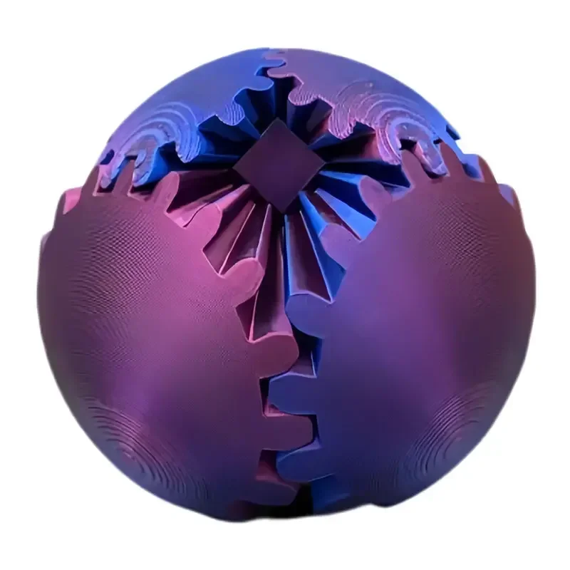 Fidget Toys 3D Printed Gear Ball Spin Ball