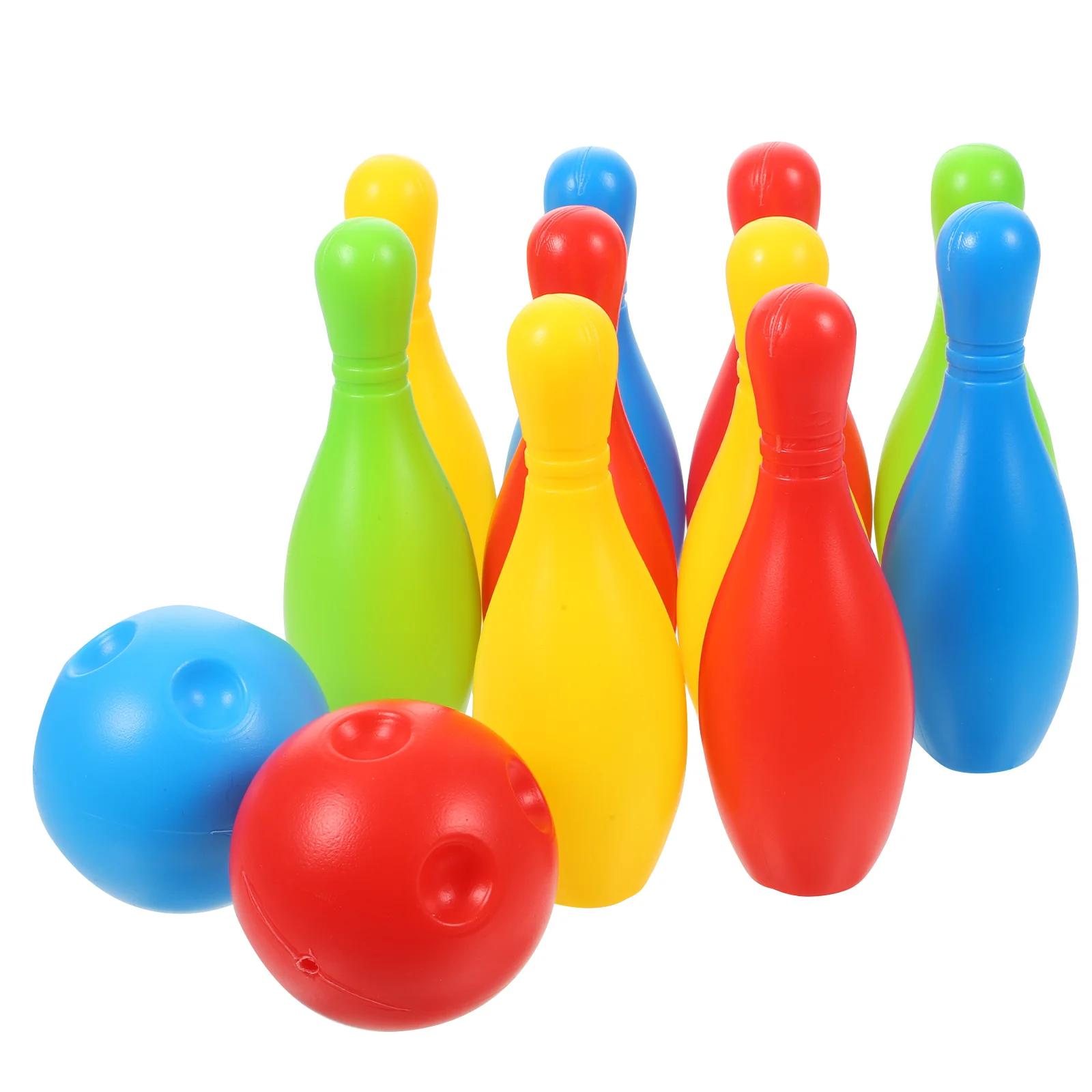 Kids Bowling Set Includes 10 Classical Colorful and 2 Balls