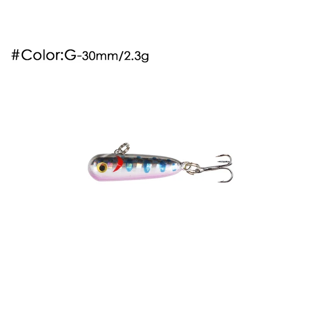 LETOYO 2.3g/2.8g 30mm Mini Sinking Pencil Lure With Tungsten Beads Micro Fishing Bait For Trout Salmon Freshwater Stream Wobbler G 2.3g