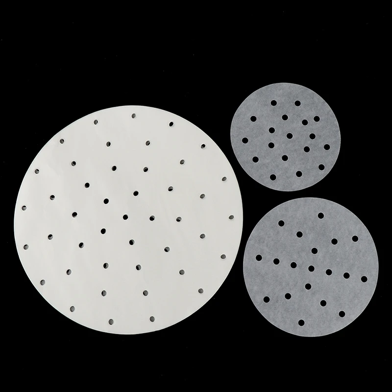 50pcs 5/6/7/8/9/10 Inches Bamboo Basket Round Non Stick Steamer Paper Kitchen Cooking Bamboo Steamer Dim Sum Paper bamboo steamer paper