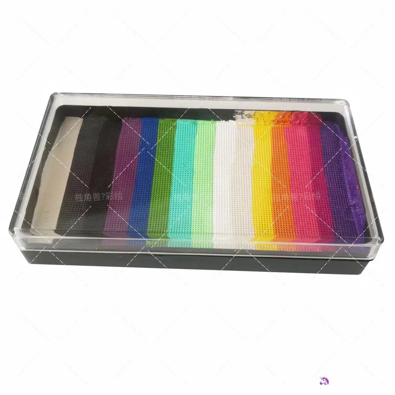 Wholesale 120g Rainbow Split Cake UV Matte Pearly Water Activated Eyeliner Face Painting Body Art Paint (free sponge) 5