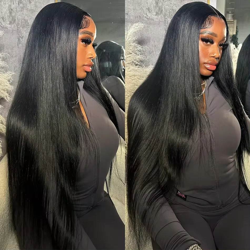 MELODIE 40 42 Inches Bone Straight Human Hair Weave Bundles Human Hair Extensions 3 4 Bundles Double Weft Bulk Braiding