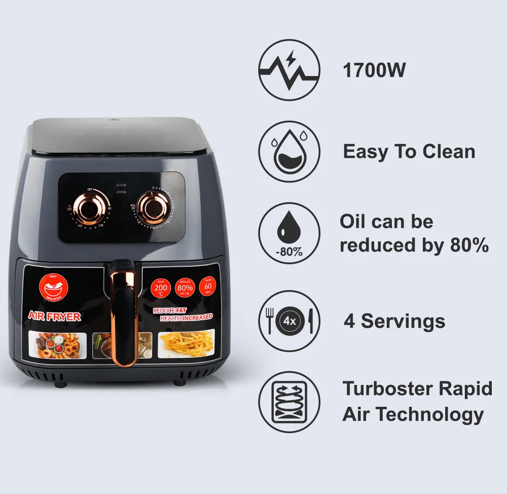 Raf Air Fryer 8 Liter Multi-Functional Intelligent 1700W Automatic Fryer