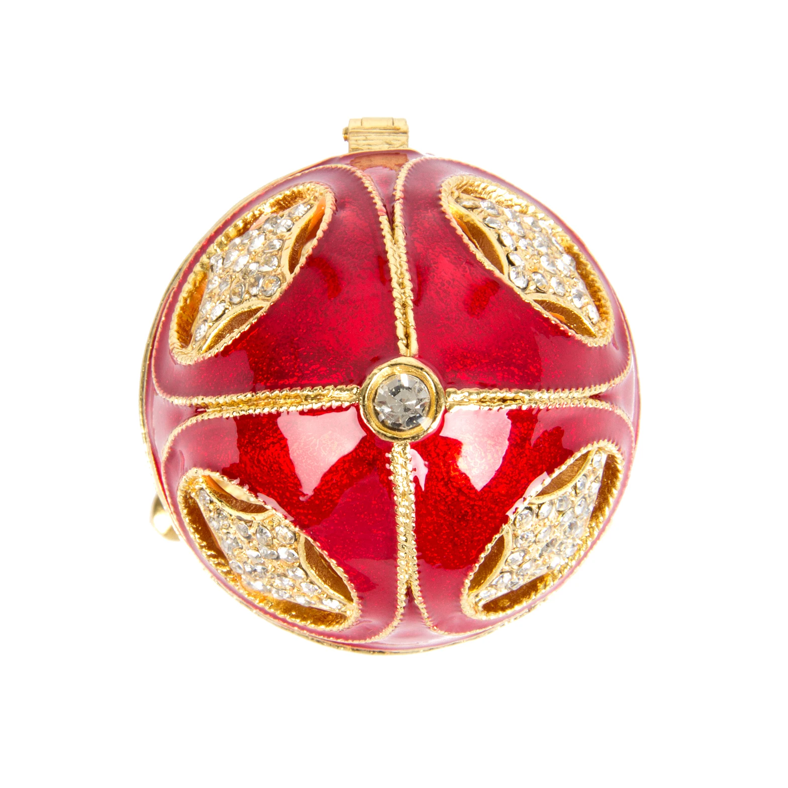 QIFU Folk Art Red Faberge Egg Family Gift for Home Decoration 4