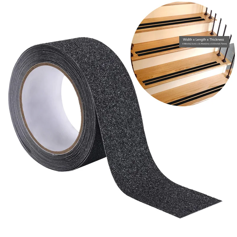 Anti Slip Traction Tape, 6 Inch x 30 Foot - Best Grip, Friction, Abrasive  Adhesive for Stairs, Tread Step, Indoor, Outdoor (6 X 30')