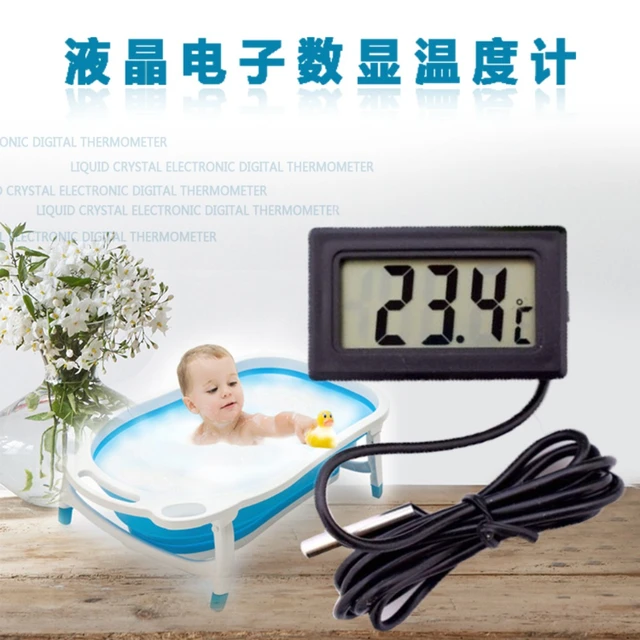 Thermomètre numérique électronique pour aquarium, réfrigérateur, jauge de température de l'eau, sonde étanche intégrée 1