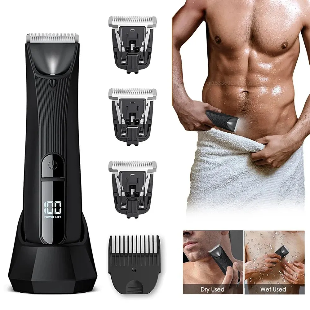 Shaver for Sensitive Areas Body Trimmer For Men Painless Epilator Rechargeable IPX7 Electirc Body Hair Trimmer electric shaver body hair trimmer hair removal epilator