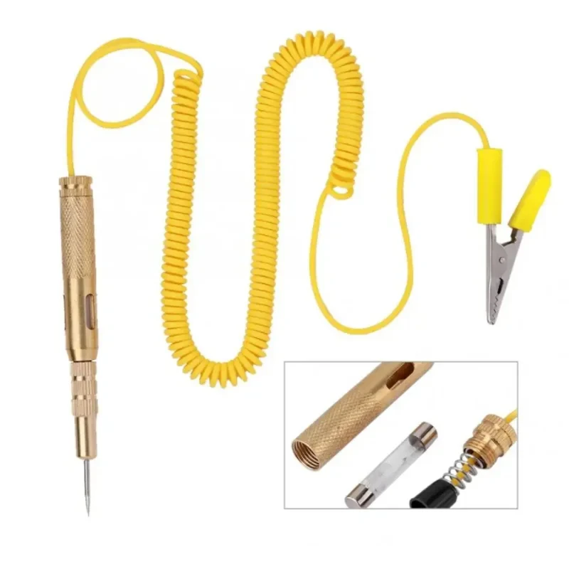 Teşhis Araçları Oto Araba Devre Test Cihazı Test Probu Lambası 6V-24V Işık Sistemi Lambası Voltaj Test Kalemi Dedektörü Bakır Araç