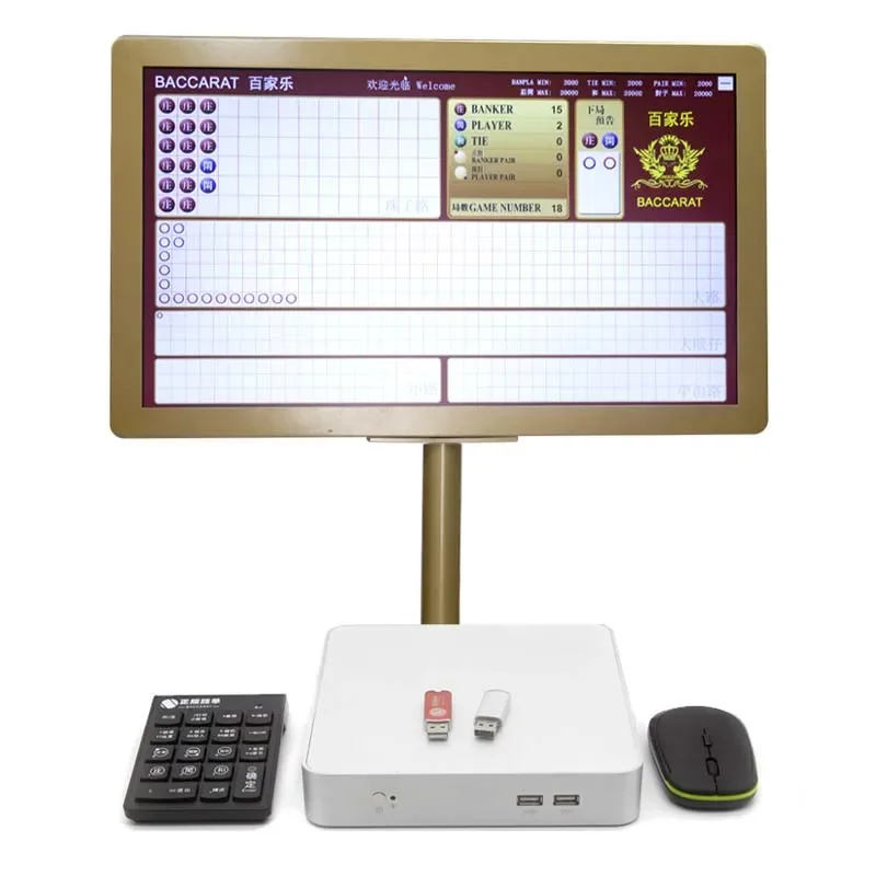 Display A Doppia Faccia Da 27 Pollici Display Del Casinò Del Sistema Stradale Baccarat Con Sistema Di Ordine Stradale Elettronico Baccarat