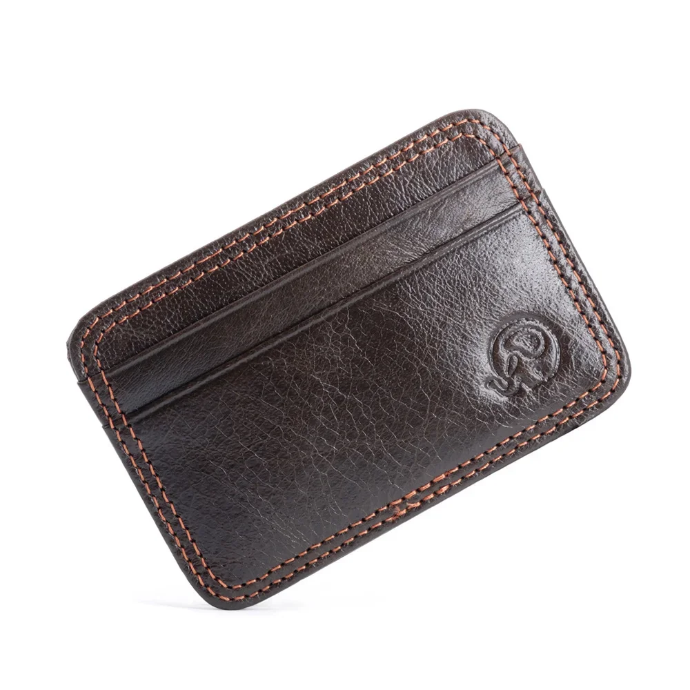 Leather Mens Card Holder Wallet Credit Card Personalised Leather Case Sleeves Wallet and Holder