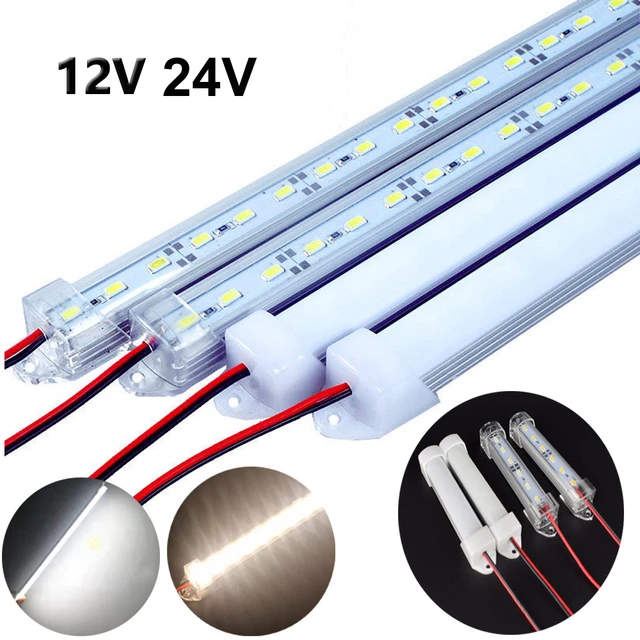 5PCS 7W 5630 LED Bar U Groove Light 50CM 36LEDs LED Strip DC 5V 12V 24V