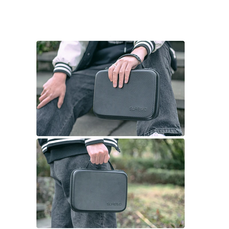 Portable Case PU Waterproof Bag Charger Battery Base Selfie Stick Storage Handbag for DJI Osmo Action 4 /3 Camera Accessories 5