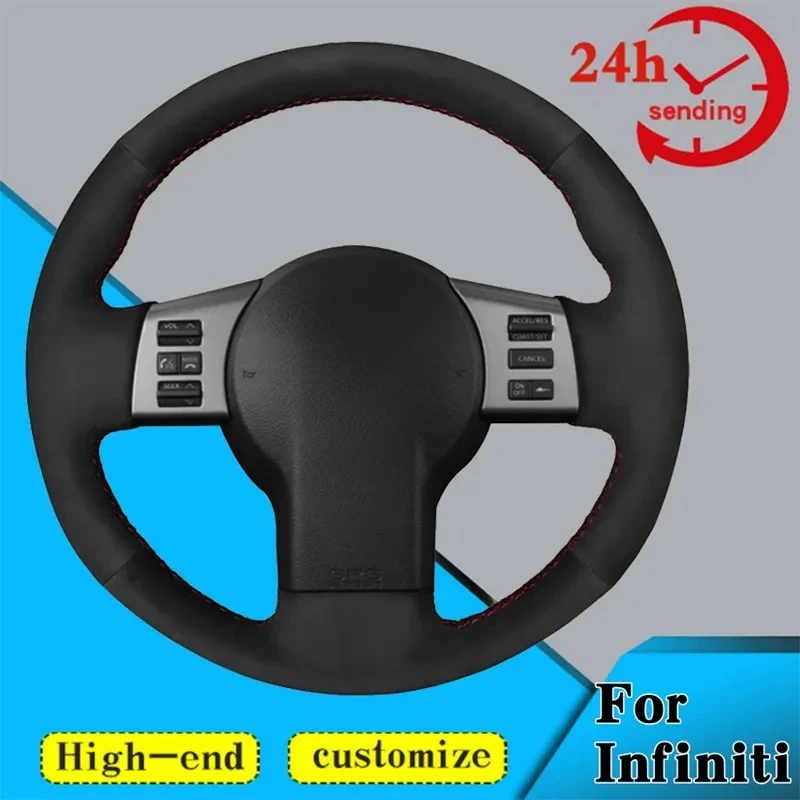 

Custom Car Steering Wheel Braid Cover 100% Fit For Infiniti FX FX35 FX45 2003-2008 Nissan 350Z 2002 2003 2004-2009 Car Products