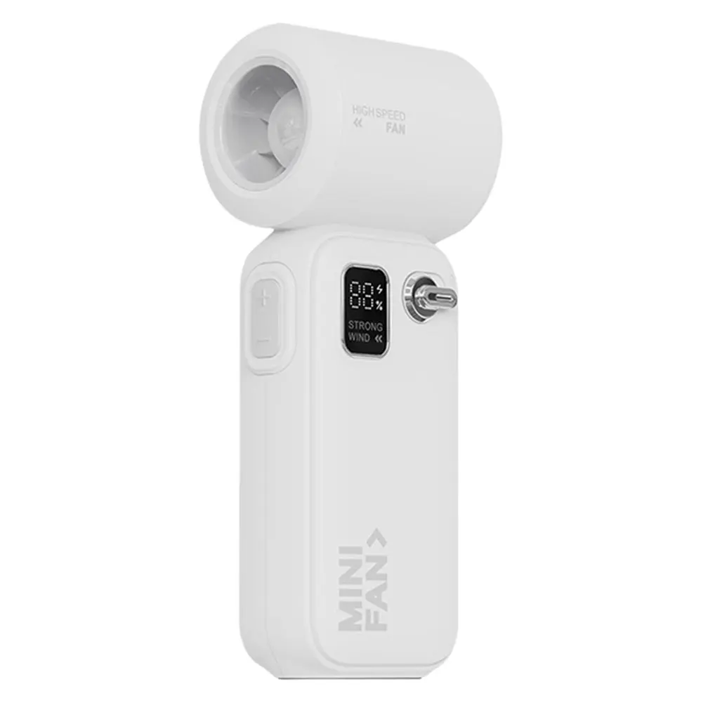 High Speed Fan LED Display Handheld Turbo Fan Rechargeable Electric Cooling Fan Mini Personal Fan for Outdoor Travel
