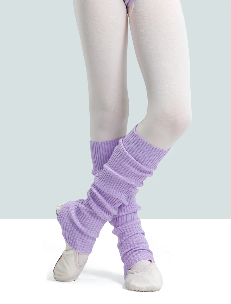 Mädchen-Ballett-Beinwärmer, gestrickte Steigbügel-Beinwärmer für Kinder, Winter, extra weiche lange Beinwärmer für Tanz, Yoga, gestrickte Strümpfe – Detail 6