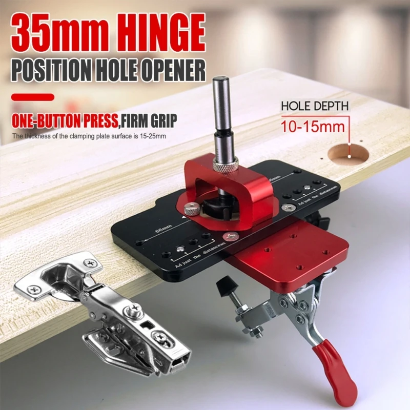 Hinge Mounting Tool Concealed Hinge Jig Concealed Door Hinge Jig with Quick Clamps Hinge Hole Drilling Guide Drop Shipping