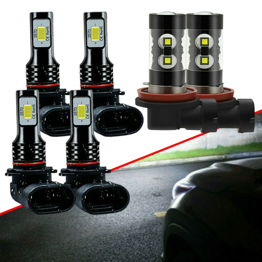 토요타 RAV4 2013 2014 2015 LED 헤드라이트 안개등 전구 헤드램프 플러드 라이트 상향등 하향등 360도 6000K 고품질